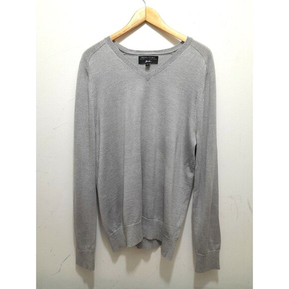 Banana Republic Mens Italian Merino Wool By Baruffa Lightweight Sweater Size L - Picture 1 of 6